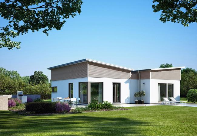 Bungalow with butterfly roof